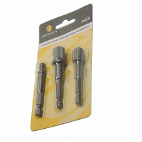 Набор адаптеров ER-9313 под головки 1/2"(75мм) 1/4"(65мм) 3/8"(65мм) 6-гранные для шуруповерта 3 пр.